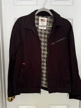 Huf Cotton Canvas Work Jacket Washed Black